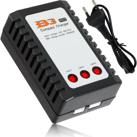 Chargeur Lipo pour Batterie 3S(11.1V) 2S(7.4V), Chargeur Batterie Rapide pour Airsoft Drone Bateau Voiture Quadcopter (1/5)