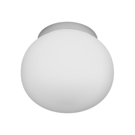 Plafoniera Contemporanea Soft Metallo Cromo Vetro Acidato Opaco 1 Luce E14 (1/3)