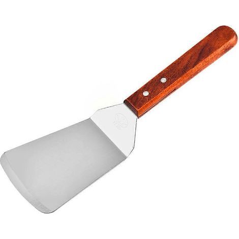 Multifunktionaler Steakspatel aus Edelstahl mit Holzgriff, ideal für die Zubereitung von Pizza zu Hause (große Größe). – 31,8 x 10 x 2 cm (1/3)