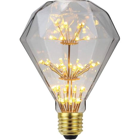 LED-Vintage-Glühbirne RGB Feuerwerk Edison Glühbirne 3W 220/240V E27 Dekorative Glühbirne (G95 Diamant)