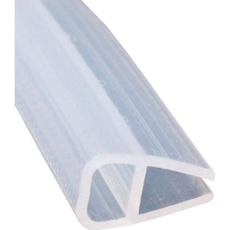 Bande d'étanchéité pour porte de bain, écran de douche, joint d'espacement de fenêtre, fond en verre plat incurvé, sans cadre, météo, 1m, forme en U (1/4)