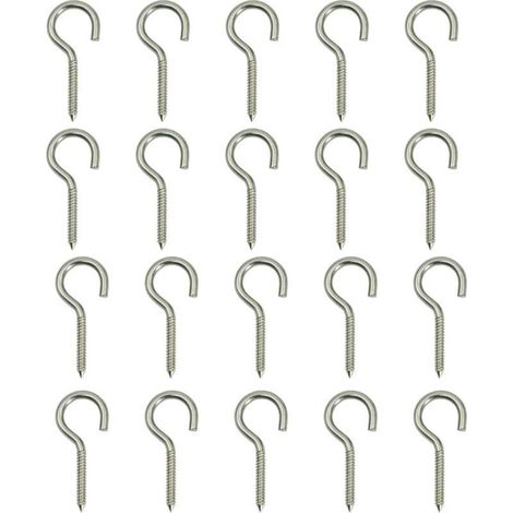 304 stainless steel ram's eye ring hook screw ram's eye hook hanging ring hand screw wood screw-M450mm,20pcs (1/3)