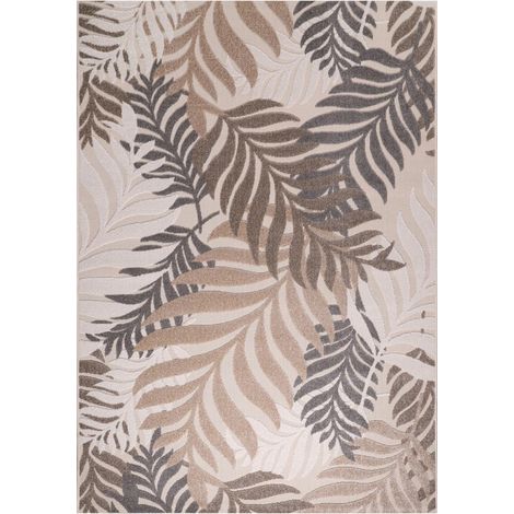 Tapis extérieur kilim 160x230 crème rectangle CHIMEK