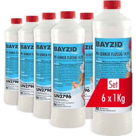6x 1 kg BAYZID® pH Minus flüssig 14,9%