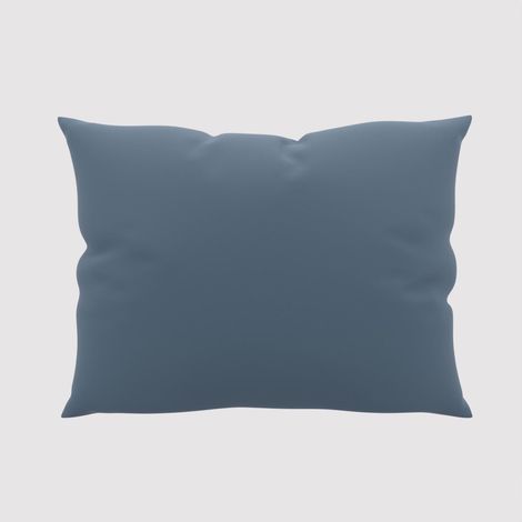 Taie d'oreiller unie 50x70 cm ZZZ bleu jean