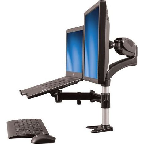StarTech.com ARMUNONB supporto da tavolo per Tv a schermo piatto 68,6 cm (27") Alluminio, Nero Scrivania (1/5)