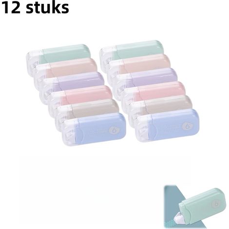 Lot de 12 rouleaux de ruban adhésif double face transparent permanent pour loisirs créatifs scrapbooking et travaux manuels (1/5)