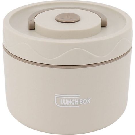 550 ml isolierte Bento-Lunchbox aus Edelstahl, stapelbar, 2-stöckig, rund, auslaufsicher. (1/5)