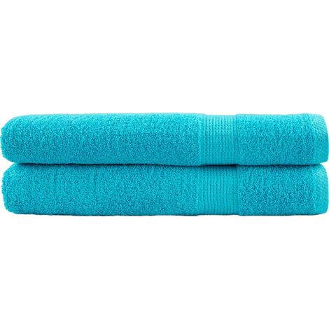 Premium-Handtücher SOLUND 2 Stk. Türkis 100x200 cm 600 g/m² (1/5)