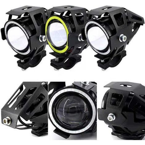 Lot de 3 projecteurs laser U7 colorés de 5 W pour locomotives, motos et phares antibrouillard électriques (modification externe). (1/5)