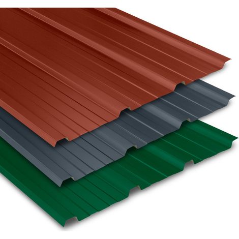 Yousteel – Tôle bac acier 0.50 mm prélaquée – Couverture et bardage – Coloris gris anthracite RAL 7016 – Dimensions 1250 x 840 mm – Surface 1.00 m²