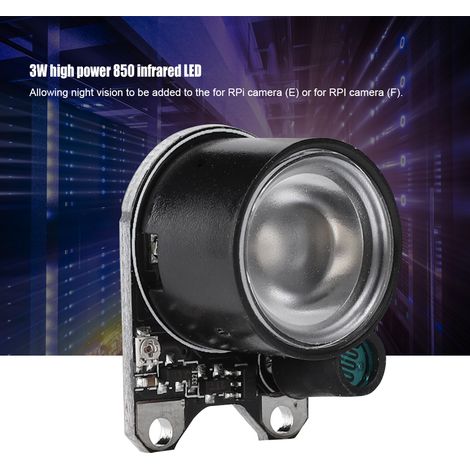 2PCS Lampe LED Infrarouge 3W 850nm pour Caméra Raspberry Pi avec Détecteur Photosensible