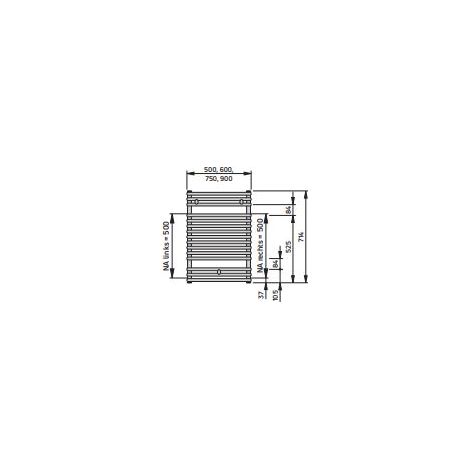 VN-DION Modernisierungshk. Rechts NA500 BH  714x98x900mm weiß