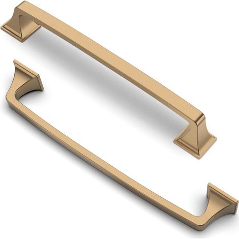 10 Pièces Poignées Espacement Des Trous De 128 Mm Champagne Bronze Poignées De Meubles Poignées De Placard Poignées De Cuisine Poignées De Tiroir De Meubles (1/5)