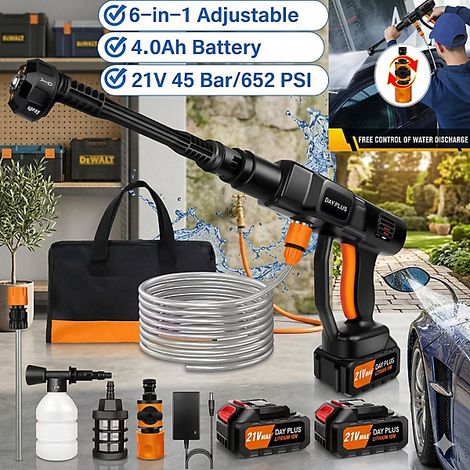 cordless pressure washer 21V 45 bar 652 psi portable pressure cleaner (1/5)