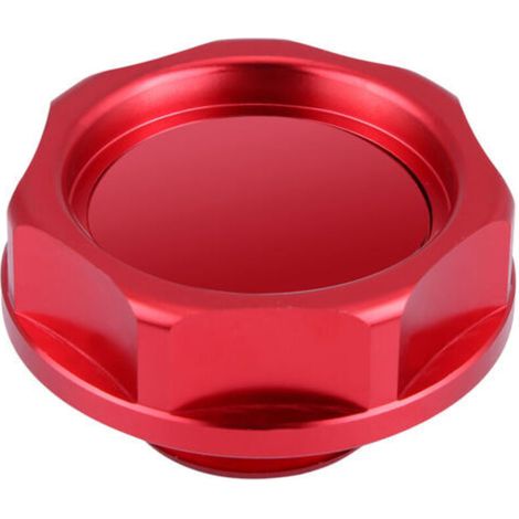 Couvercle de remplissage d'huile en alliage d'aluminium, bouchon de réservoir de carburant pour voiture (rouge) (1/5)