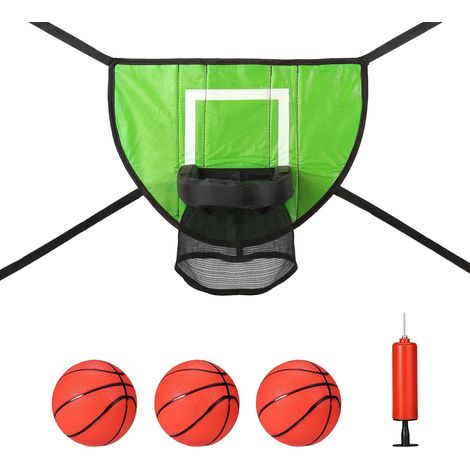 Trampolin-Basketballkorb-Set – Wasserdichtes Torzubehör für alle Altersgruppen – Grün (1/5)