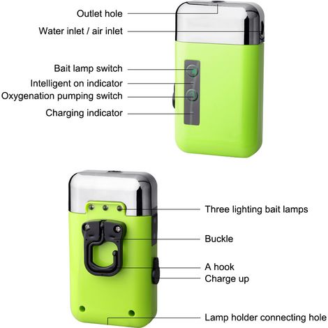 Automatische Wasserpumpe mit intelligentem Sensor, wiederaufladbare Mini-Luftpumpe für Aquarien, Multifunktionspumpe für Aquarien und Outdoor-Angeln (1/5)