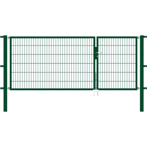 ALBERTS Doppeltor Flexo, fvz.grün Kst.b.RAL 6005, li.BxH1000+2000x1200, PF80x80/1900mm (1/3)