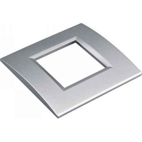 Placca Plastica Quadrata MBL 2M Grigio Compatibile Bticino Living