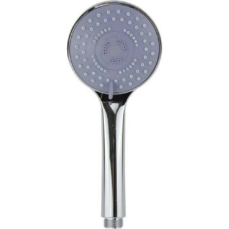 TrAdE Shop Traesio - Soffione Doccia E Vasca Cromato In Abs Multigetto Funzione Anticalcare 11cm 1/2 -