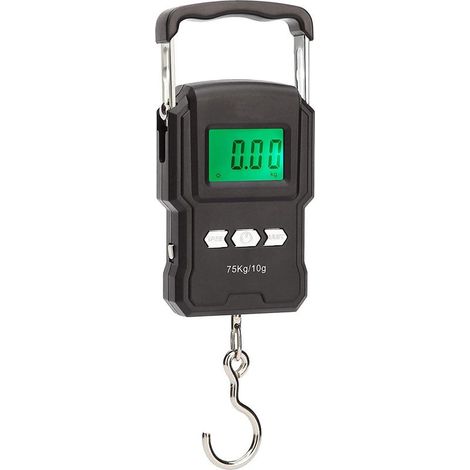 Balance Suspendue,Pêche électronique balance, électronique balance Digital Pêche postal Crochet de suspension balance avec mètre ruban avec écran LCD rétroéclairé, 2 piles AAA incluses (1/4)