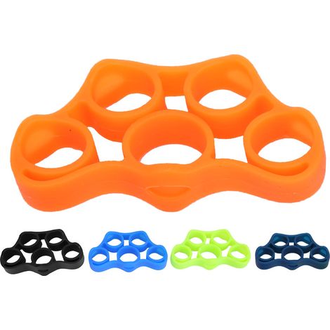 Entraîneur de force des doigts en silicone 5 couleurs avec outil d'étirement pour le yoga des mains (1/5)