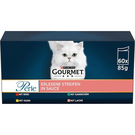 Croquettes Gourmet Perle pour chats 60 x 85 g