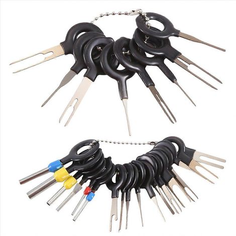Kit 26 pièces d'outils de démontage de connecteurs automobiles pour bornes électriques, extracteur de fiches de câblage, jeu de dépose de terminaux de voiture (1/5)