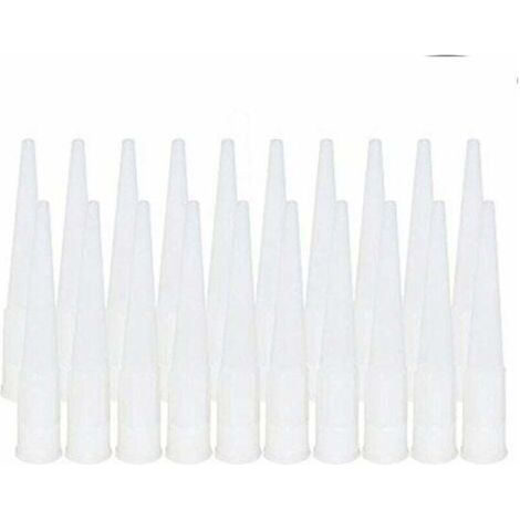 20 Pieces Silicone Cartridge Nozzles Replacement Silicone Nozzle Tips Cartridge Nozzles (Inner Diameter of Interface: 15 mm)