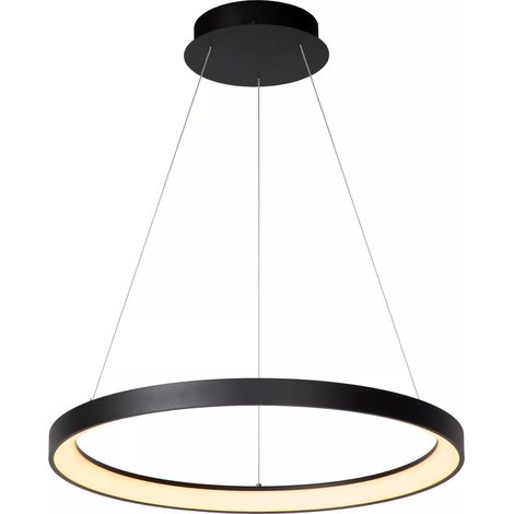 Suspension anneau noir LED 48W Ø58 Lucide Vidal métal (1/5)