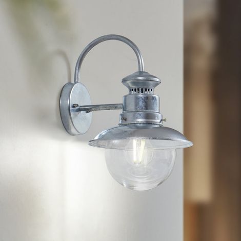 [GEBRAUCHT] B-Ware Lindby Außenwandleuchte Celinor LED Gartenlampe Wandleuchte dimmbar silber (1/2)
