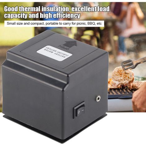 Moteur Rotissoire Grill BBQ à Batteries 3V DC - Aluminium Noir, 2.5 RPM, 30 kgf.cm, 10.8x9x9.4cm (1/4)