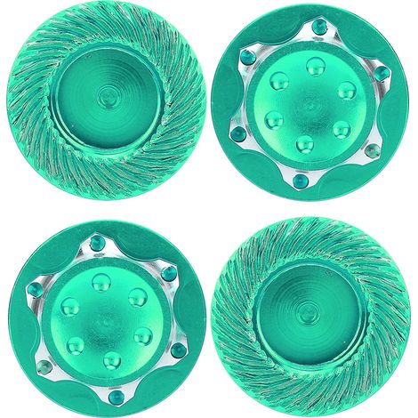 Écrous de jante anti-poussière en alliage d'aluminium 21mm/0.8in 4 pièces pour voiture RC AGAMA 1/8 Vert (1/5)
