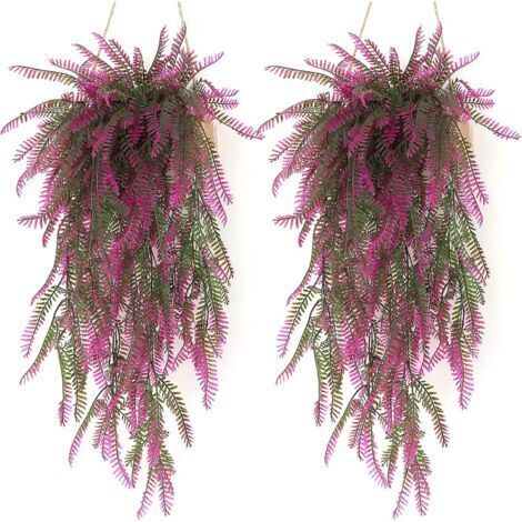2 Pièces , Mauve , Fougère Artificielle Plante Fausse Plantes Deco Plante Artificielle Exterieur pour Célébration, Mariage, Cuisine, Jardin, Bureau Décoration (1/5)