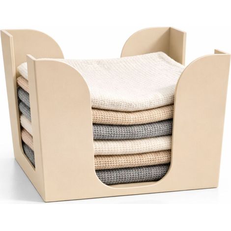 Porte-serviettes et torchons beige, organisateur de comptoir (1/3)