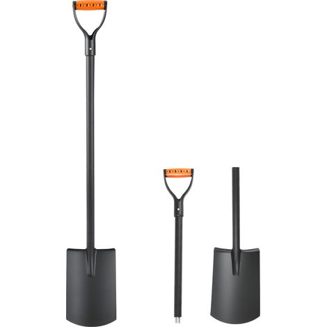 Mophorn 48-Inch Heavy-Duty Square Shovel with Alloy Steel Blade, Non-Slip D-Handle, Detachable Design for Easy Storage, Ideal for Gardening, Construction, Digging, and Snow Removal (1/5)