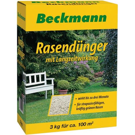 BECKMANN Engrais gazon 3 kg effet longue durée Engrais gazon longue durée engrais de démarrage