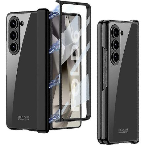 Transparente Schutzhülle mit Displayschutzfolie und Magnetscharnier für das Samsung Galaxy Z Fold 6. Rundumschutz und Vergilbungsschutz. Ideal als Geschenk. (1/5)