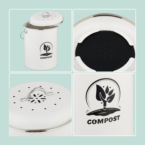 Compostiera con filtro antiodore capacita 55 litri