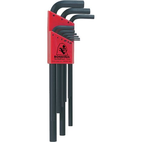 Bondhus HLX9M 9-er Set 6-kant Winkelschlüssel 1.5-10mm - lang