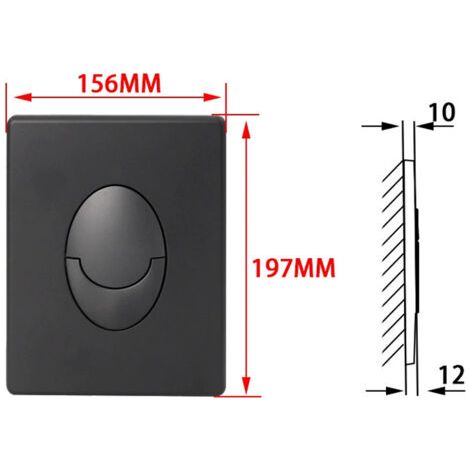 Panneau de commande du réservoir de chasse d'eau SkateAir - Panneau d'actionnement, 2 boutons de chasse, Noir mat/Noir mat 38505KF0 (1/3)
