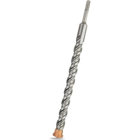 Foret SDS Plus 30mm x 350mm, Idéal pour Percer Dans le Béton, Brique, Pierre, Maçonnerie - 4 pointes en carbure, Accessoire Marteau Burineur (1/4)