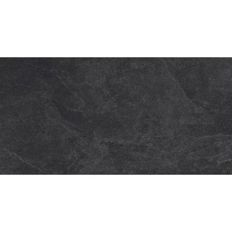 Mexen Canberra Nero grès émaillé rectifié G1, carreau sol-mur 120 x 60 cm, mat - TL328-120-060-02