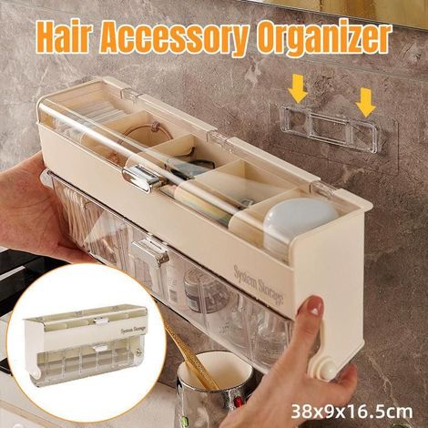 Étagère murale de salle de bain pour rangement de cosmétiques, organisateur gain de place (1/5)