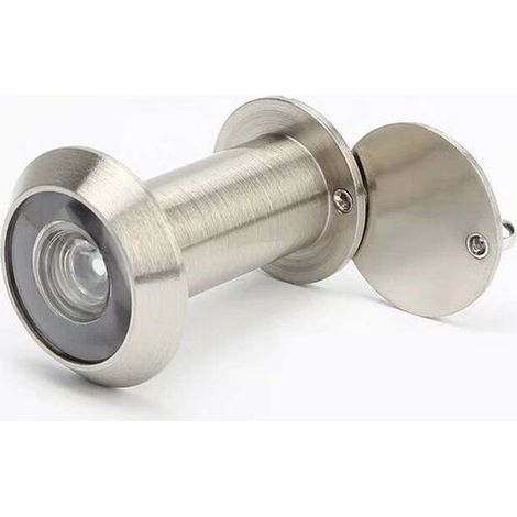 Spioncino per porta - Copertura di sorveglianza - Acciaio spazzolato - Angolo di visuale 200° - Facile installazione - 35-57 mm