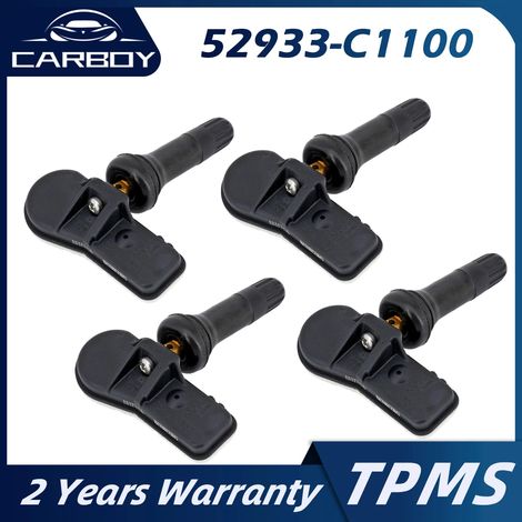 (2 pièces) 52933-C1100 Capteurs de pression des pneus pour véhicules, compatibles avec Hyundai i20, Nexo, Tucson, ix35, Palisade, Santa Fe, Sonata, Hybrid et Kia Telluride (1/5)