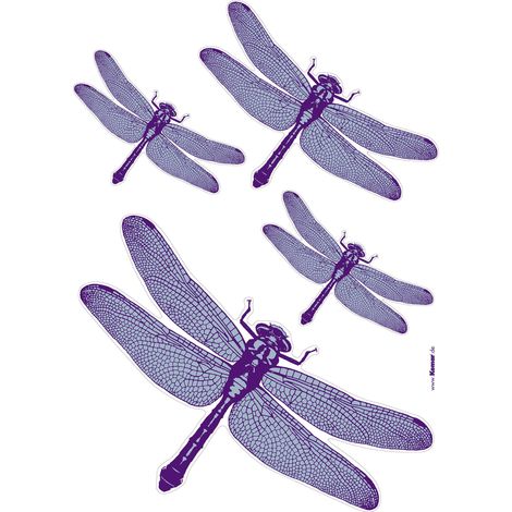 Komar Wandaufkleber - Libelle - 70 x 50 cm - selbstklebender Wandsticker (1/2)