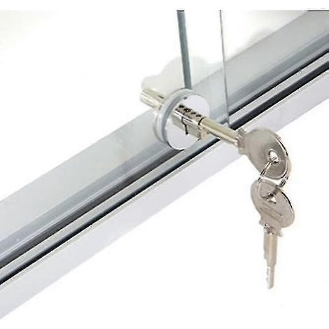 Serrure pour porte vitrée. Serrure pour porte coulissante. Serrure ronde pour verre. Serrure amovible pour armoire à bijoux.-AquaForge (1/2)