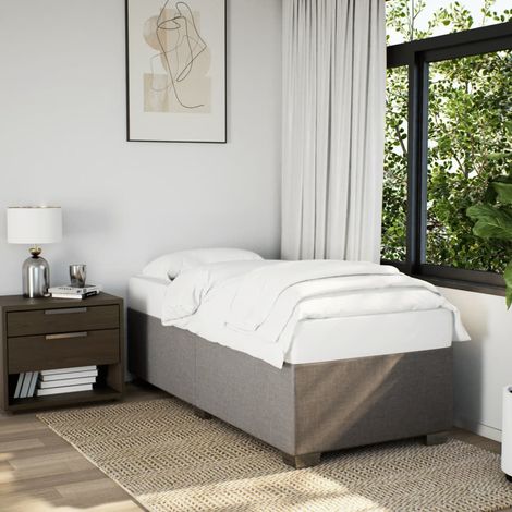 Estructura de cama sin colchón tela taupe 90x200 cm vidaXL (1/5)